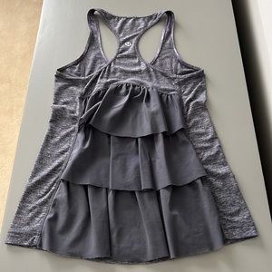 Lululemon work out tank with ruffled back